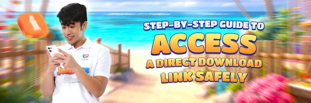 image of step-by-step guide to access a direct download link safely