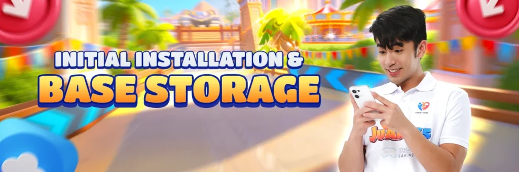 image of initial installation and base storage